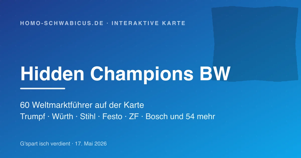 Hidden Champions BW Karte 60 Weltmarktfuehrer