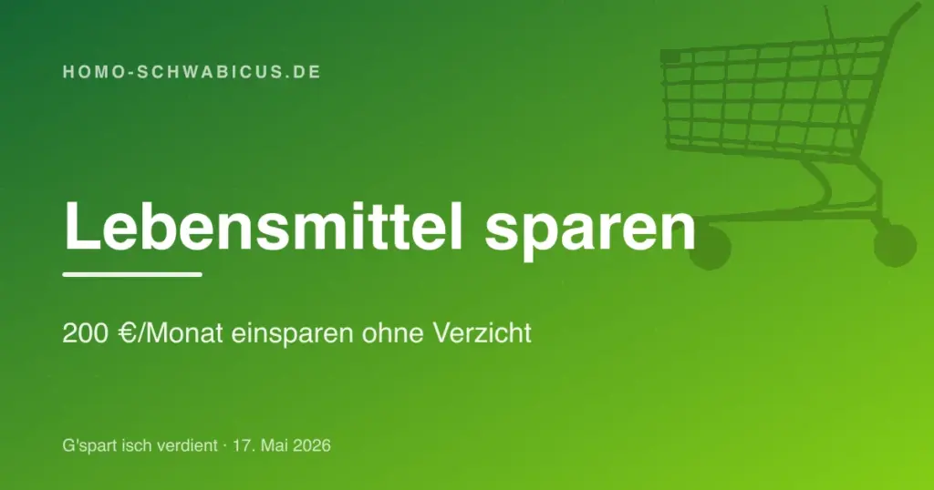 Lebensmittel sparen: 200 €/Monat einsparen ohne Verzicht