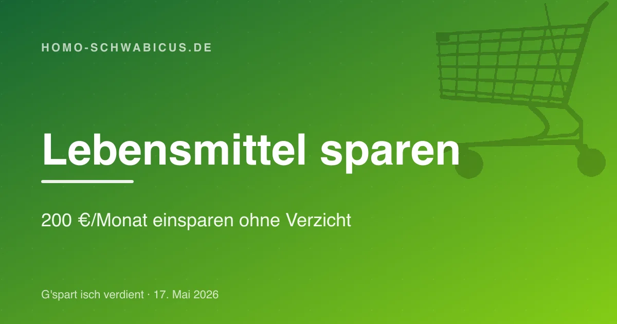 Lebensmittel sparen: 200 €/Monat einsparen ohne Verzicht