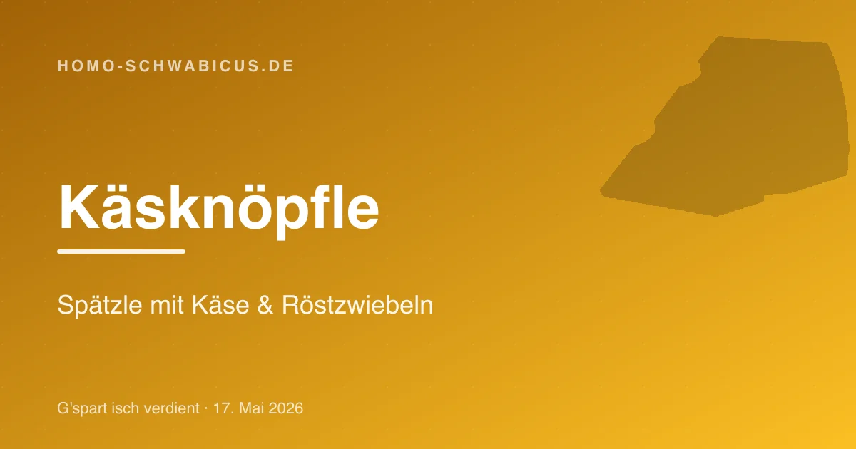 Käsknöpfle: Spätzle mit Käse & Röstzwiebeln