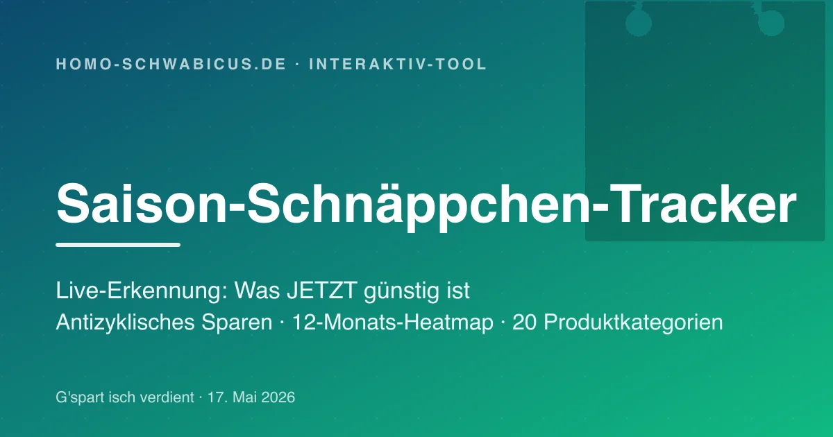 Saison-Schnaeppchen-Tracker