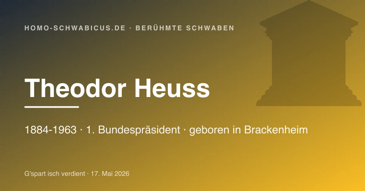 1. Bundespräsident Theodor Heuss